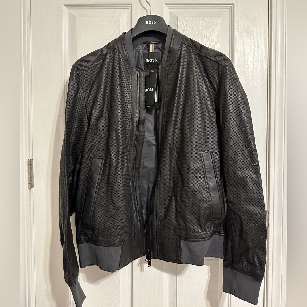 Hugo Boss leather jacket